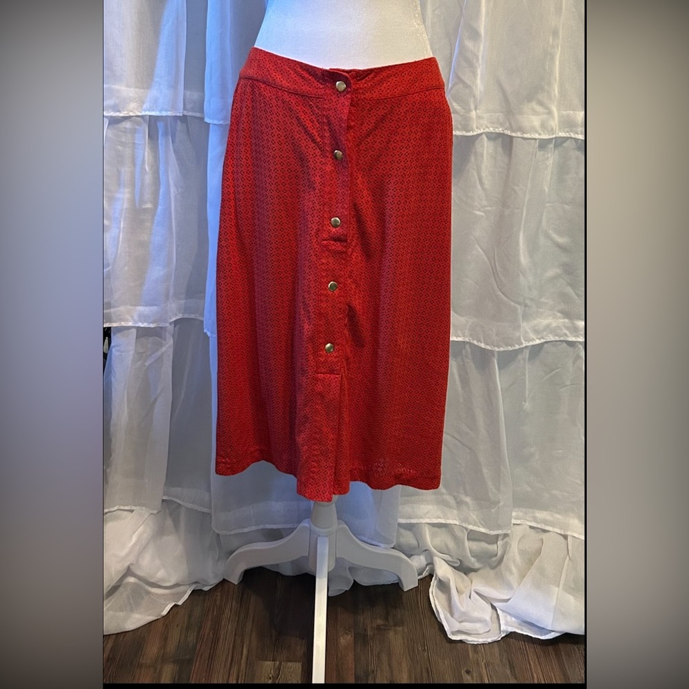 Eva Mendes Faux Suede Skirt with Front Snaps and Side Pockets